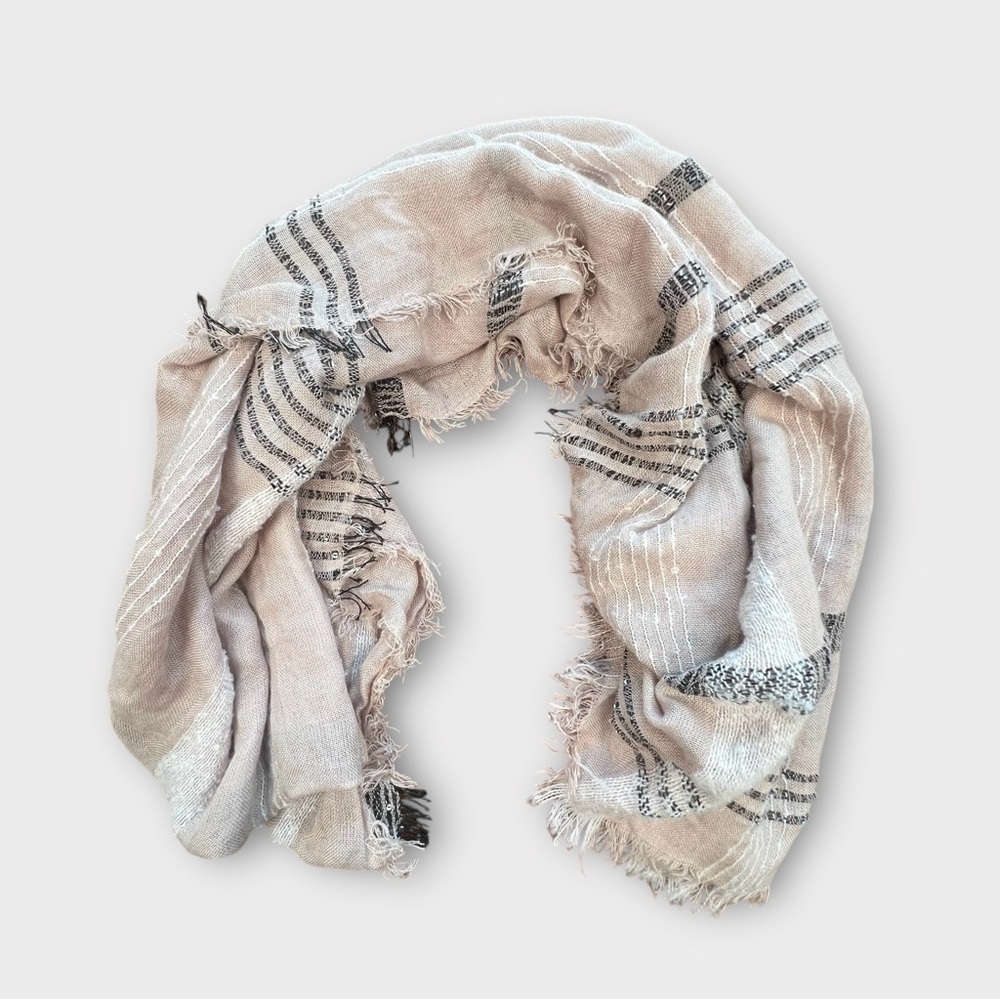 Beige and Black Women's Scarf